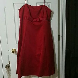 Dark red bridesmaid dress